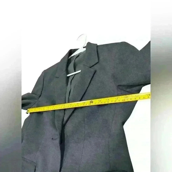 LL Bean Signature Blazer Grey Rayon Nylon Spandex Lined Professional Business 4 - Picture 9 of 10
